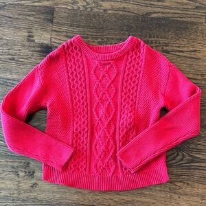 GAP red cable knit sweater